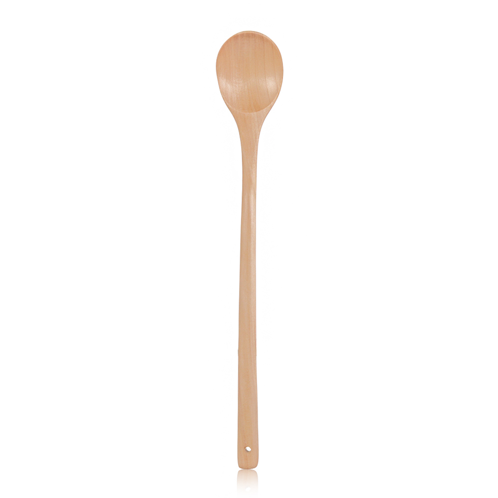 Wooden Long Handle Large Soup Scoops Cooking Scoop Natural Wood Spoon Soup Ladle Ramen Spoon Catering Tableware Kitchen Utensil: 1