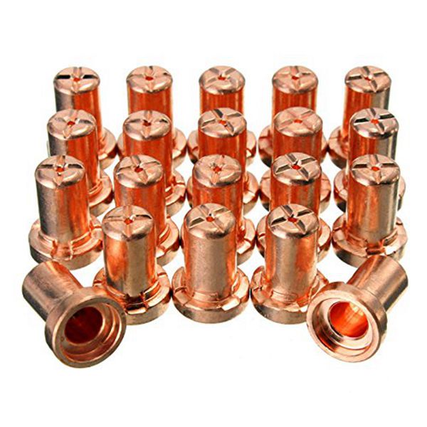 60 Pcs/Set Ceramic + red copper Air Plasma Cutting Cutter Consumables Extended TIP Nozzles Electrode for PT31 LG40 Torch CUT-50D