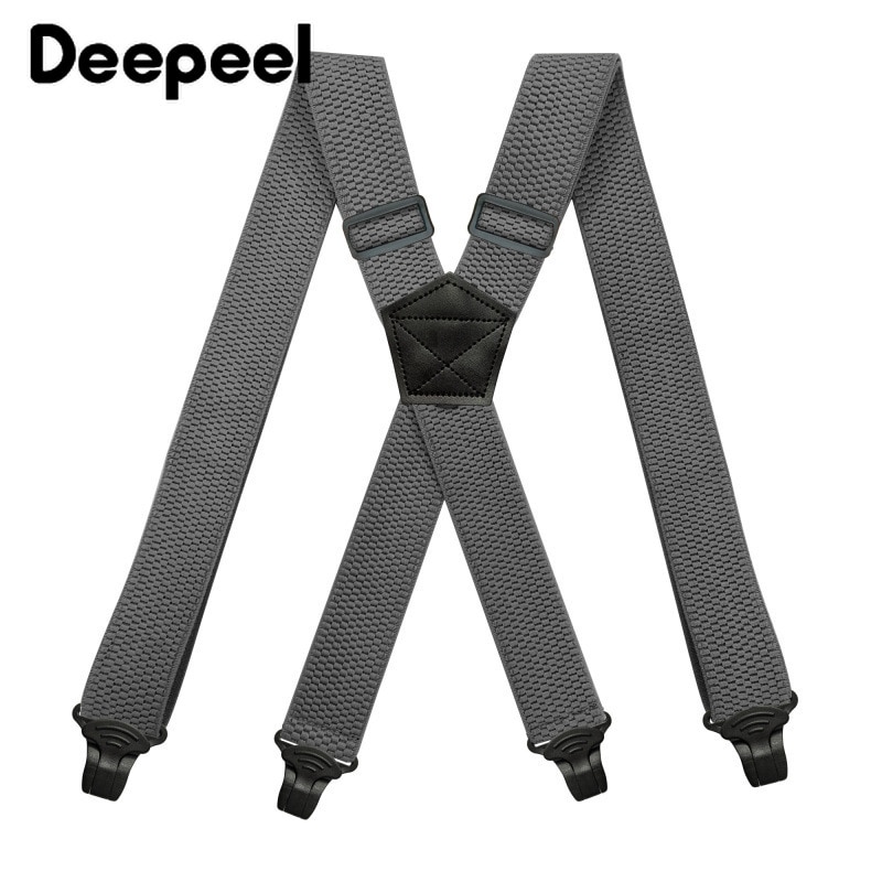 Deepeel-tirantes elásticos ajustables para hombre y adulto, suspensorio DE TRABAJO ancho con 4 clips, 3,5X120cm, 1 unidad