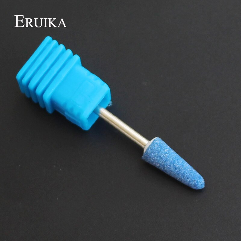 ERUIKA – foret à ongles électrique en pierre céramique bleue, 1 pièce, en corindon, matériel, appareil de manucure, accessoire, outils d&#39;art des ongles