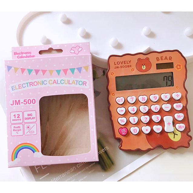 12 Digits Solar Cute Kitty Calculator Solar Clear Calculator With Pen And Notebook Calculated Calculadoras Learn Blessings: 1pcs 2