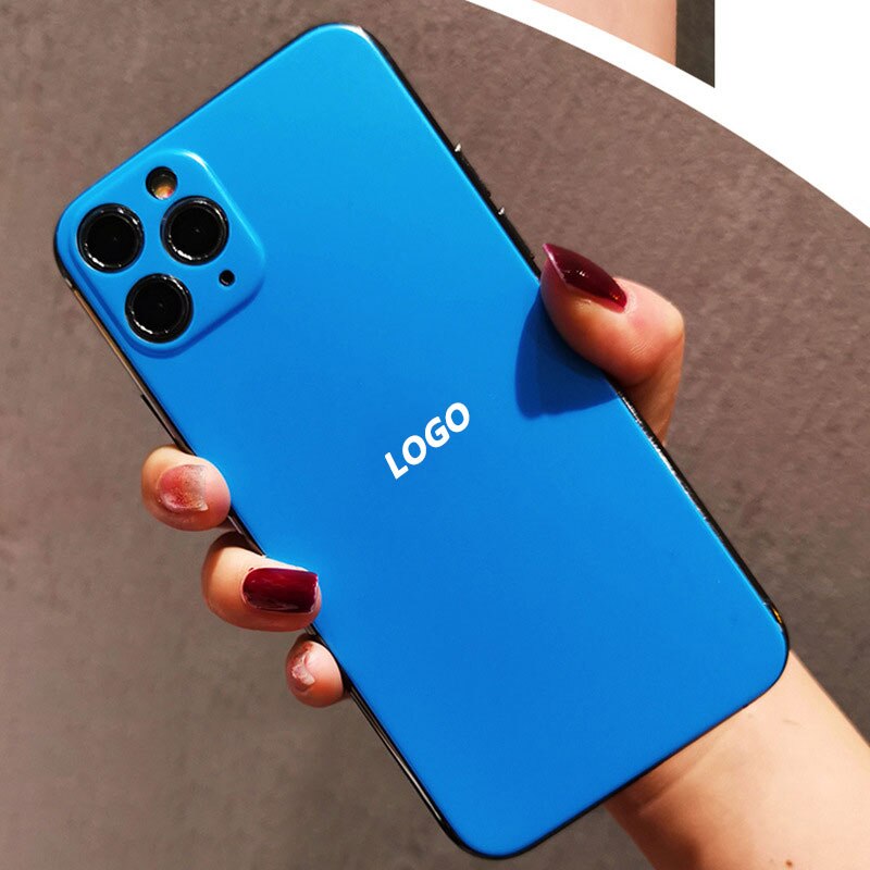Film protecteur de téléphone portable de couleur unie pour iPhone11 PRO autocollant de peau de dos de téléphone de film arrière mat doux: PU ciel