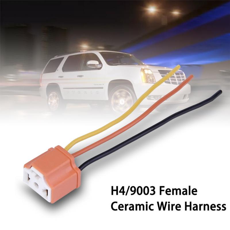 H4/9003/HB2 Ceramic Bulb Holder Auto Halogen Bulb Socket Lamp Holders H4 led Connector Plug Extension Wire Car Accessorie TSLM1