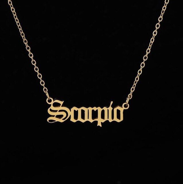 Gorąca sprzedaż konstelacji zodiaku naszyjniki biżuteria dla kobiet moda styl zaprojektowany list strzelec Leo naszyjniki Collier: H