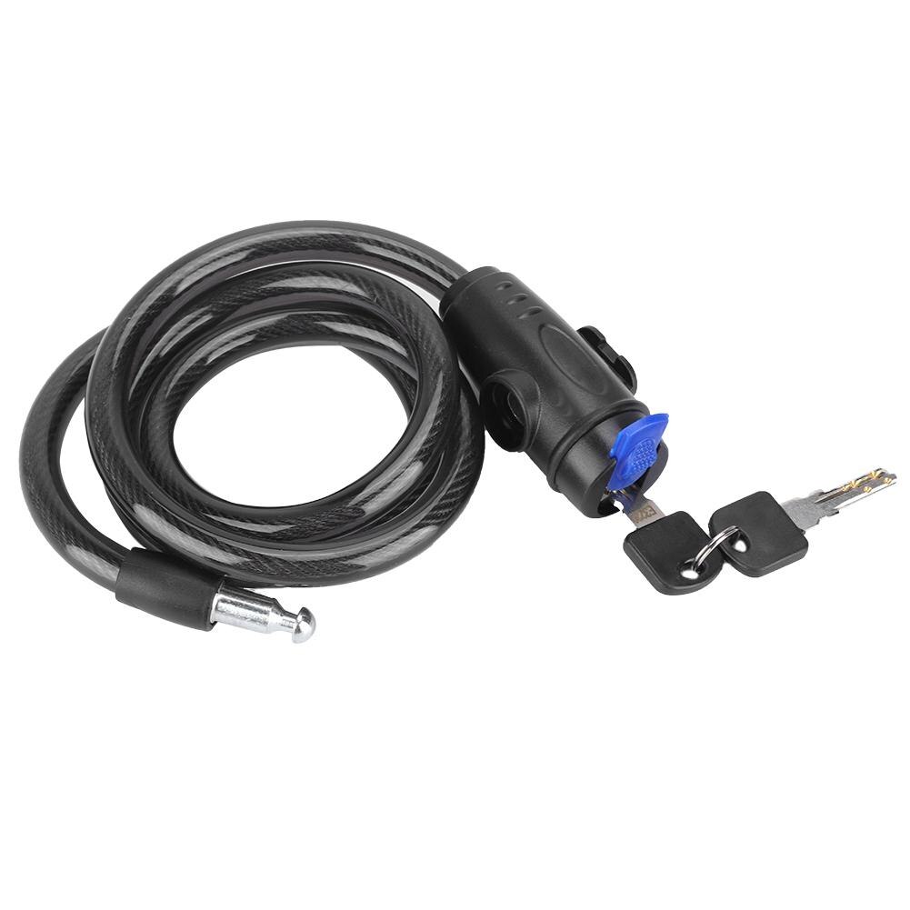 Mountain Bike Long Steel Cable Wire Lock Bicycle Security Anti-theft Lock with Support