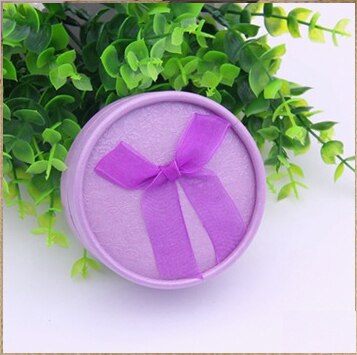 Paper Round Ring Earring Box for jewelery Boxes Packing Display Holder Carrying Cases Factory Small Silver: Purple / 8.5x3.5cm