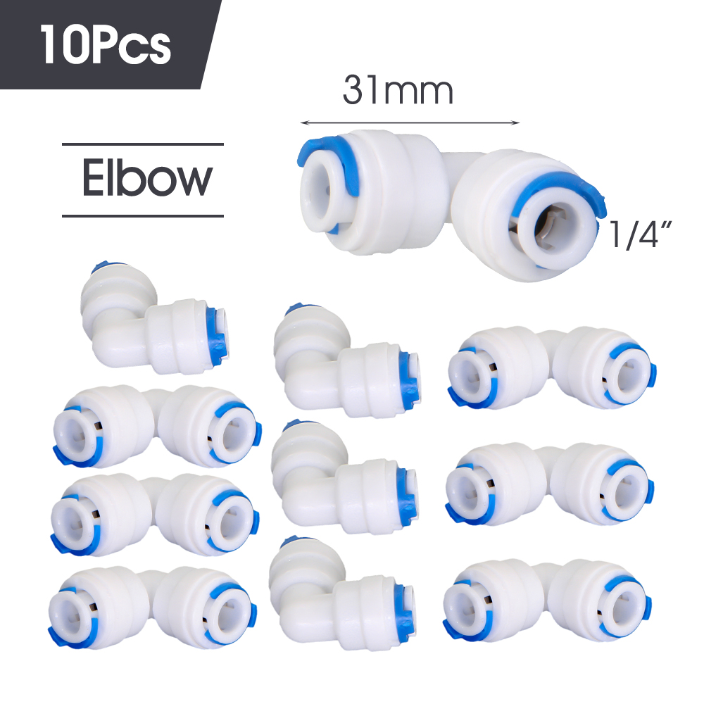 Weißer 6 mm PE-Schlauch-Schnellverbinder, 1/4 Zoll Schlauch-Schnellverschluss-Armaturen für Zuhause, Wasserreiniger, Gartenschlauch, Bewässerungssystemverbindungen: verrotten