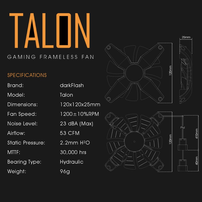 Aigo Talon pro 120mm Computer case fan Cpu Cooler Cooling Radiator 12V NO Frame RGB Cpu Cooling Fan Quietly For Inter And AMD