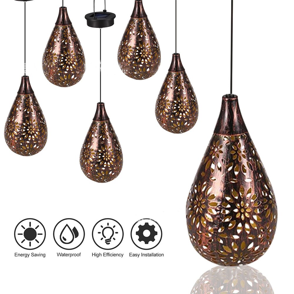 Solar Lanterns Outdoor Solar Lantern Light Durable Water Shape IP65 Water-resistant Eco-friendly Outdoor Garden Decking