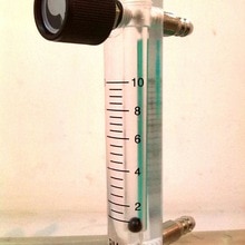 Acryl Gas Lucht Zuurstof Flowmeter flowmeter Countor Indicator O2 Met Klep messing Connector 0.1Mpa 1-10L/Min hoogte 93mm