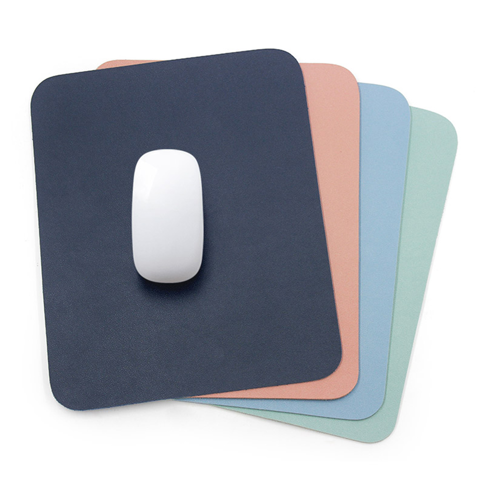 Anti-slip de doble cara Mouse Pad de cuero alfombrilla para Mouse para juego cojín para el escritorio cómodo para PC portátil MacBook