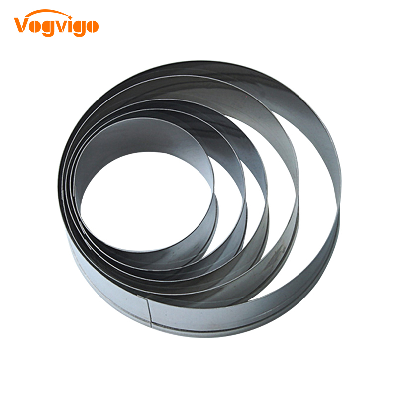 VOGVIGO 5 stks/set Rvs Ronde Mousse Ring Mold DIY Mousse Cake Decoratie Mallen Bakkerij Biscuit Gereedschap