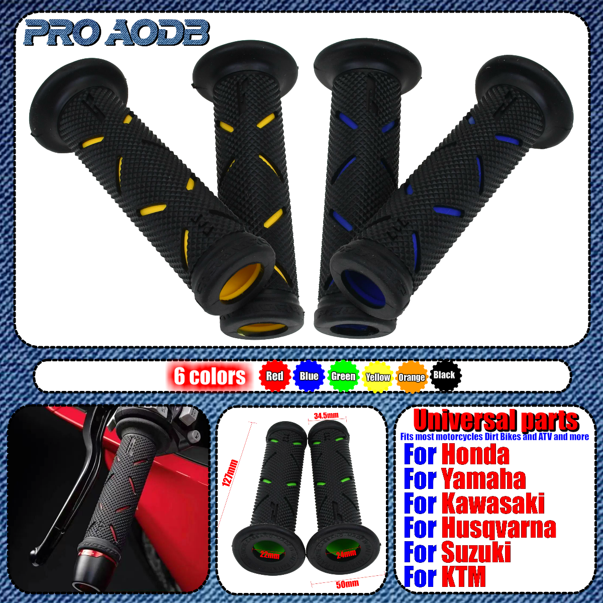 Manopla universal para guidão de motocicleta, para ducati 848/1098/1198 panigale 899 959 1199 1299 v4 v4s v4r v2 supersport950