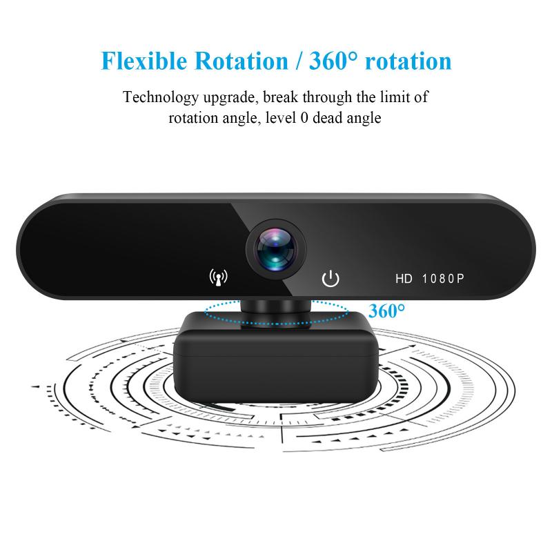 4K Webcam Full Hd 1080P Web Camera Voor Pc Computer Laptop Video Record Autofocus Lens 8MP Webcam Met microfoon Privacy Cover