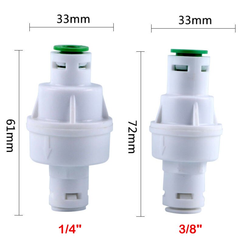 Ro veden paineenalennusventtiili vedenpaineen alennussäädin 1/4 &quot; 3/8 &quot; od letkun pikaliitin käänteisosmoosijärjestelmä