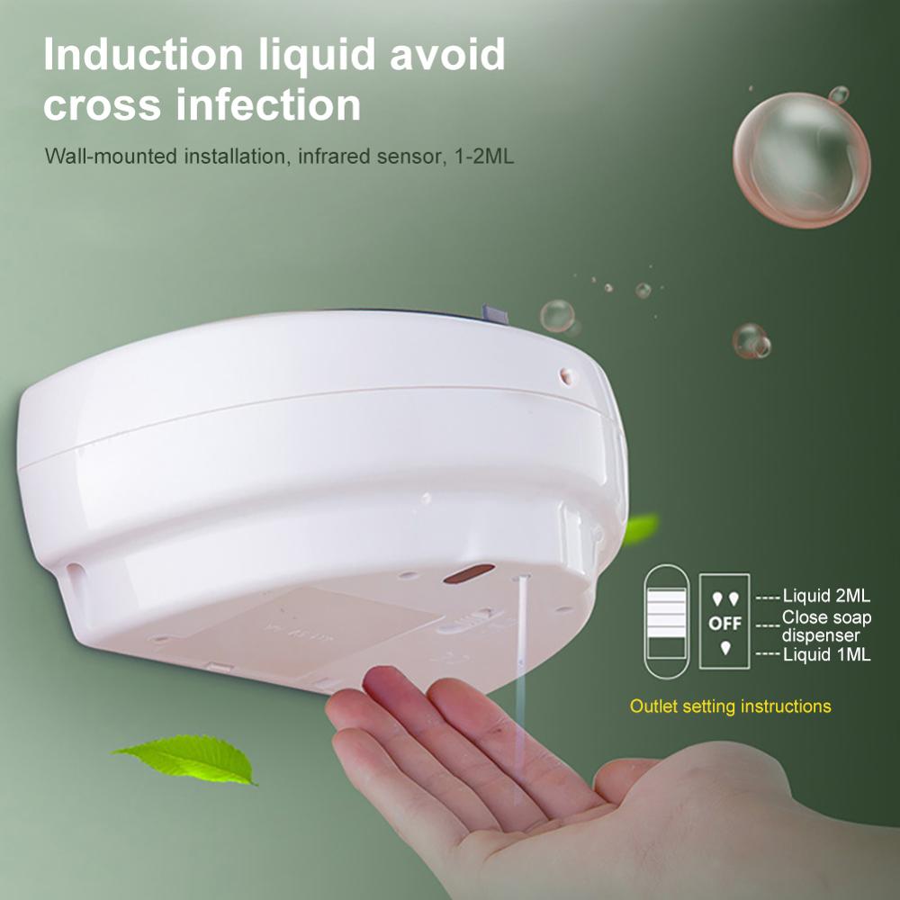 Alcohol Desinfectie Machine Automatische Zeepdispenser Ziekenhuis Hotel Muur Gemonteerde Handdesinfecterend Douchegel 500Mlfor Huishouden
