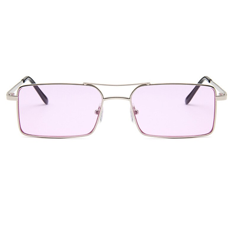 Oec cpo vintage firkantet metal steampunk solbriller damemærke metal punk solbriller kører mænd oculos de sol  o156: C6 sølv-lilla