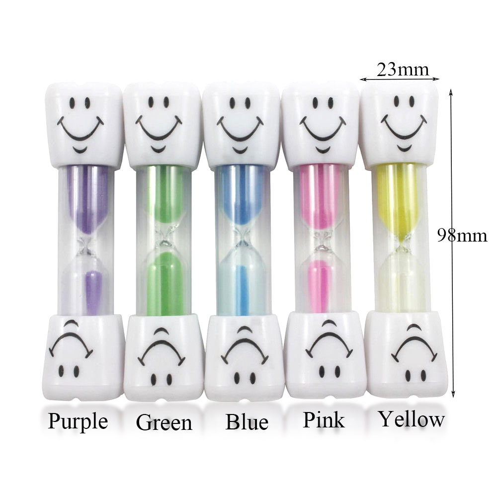 Reloj de arena para niños, 1 unidad, reloj de arena de 3 minutos, temporizador de cara sonriente