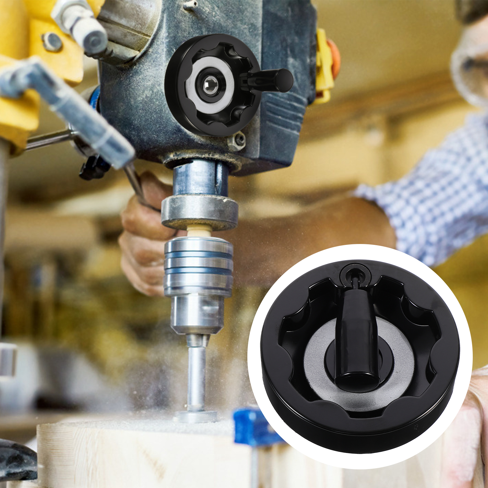 Roue à main pliable et rotative pour fraiseuse, 1 pièce