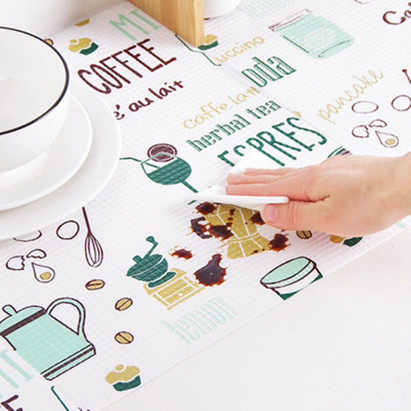Herbruikbare Vochtbestendige Pad Papier Keuken Aanrecht Waterdichte Kast Papier Keukenkast Pad Antislip Lade Pad Sticker