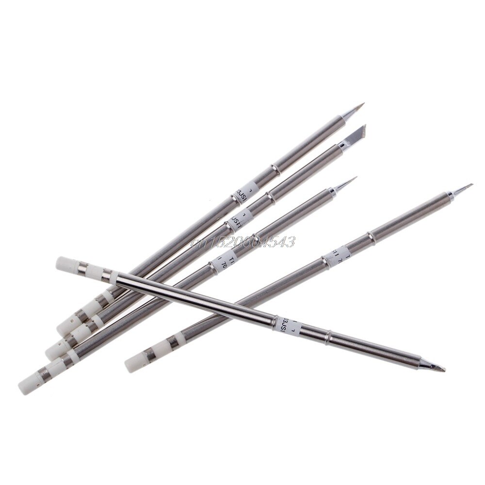 5 Pcs T12 Series Solder Iron Tips For Hakko FX951 BAKON 950D Soldering Station Welding Tips R06 Whosale