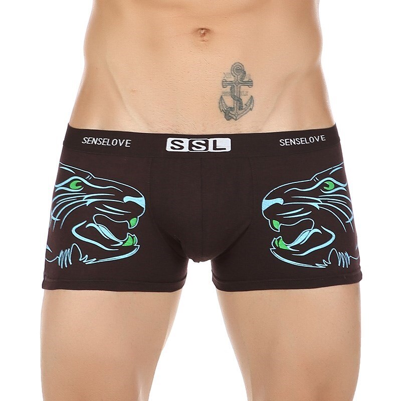 Asian size Calzoncillos Cuecas 4pcs\lot Mens Underwear Cotton Tiger Boxers Male Panties Men&#39;s Trunk Brand Shorts Man Boxer