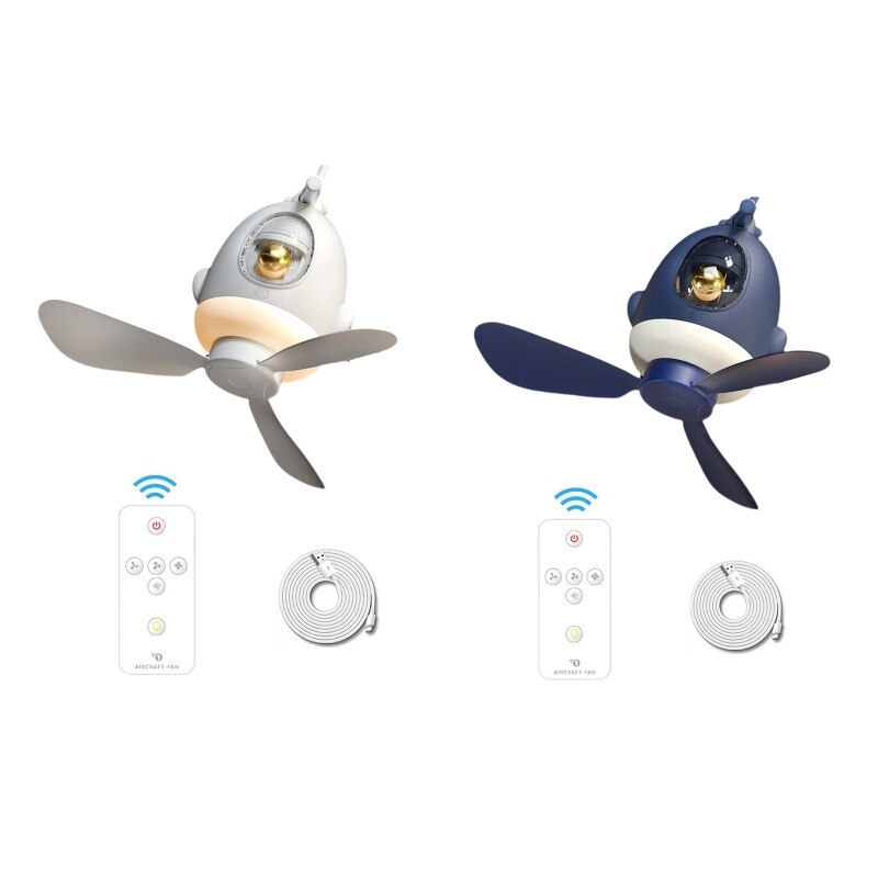 9.8in Plafond Ventilator Afstandsbediening Opknoping Fan W/Licht + Haak Voor Kinderen Slaapkamer