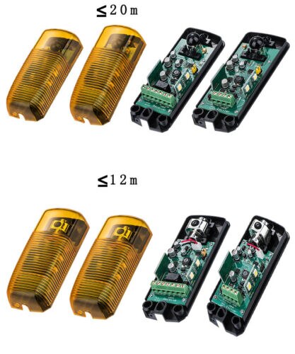 Fotocélula de haz de con lámpara de flash para puerta corrediza, abridor de puerta de garaje con sensor