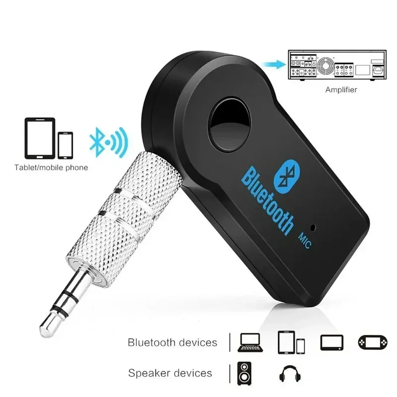 2 in 1 Auto Draadloze Bluetooth 5.0 Ontvanger Adapter 3.5mm AUX Jack Voor Auto Muziek Audio Aux A2dp hoofdtelefoon Ontvanger Handsfree