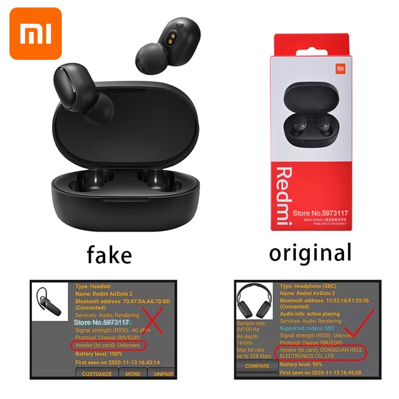 Origina Xiaomi Redmi AirDots 2 In Ear Bluetooth 5.0 Wireless Earphones With Mic Handsfree Earbuds AI Control AirDots Pro 2S 2 SE