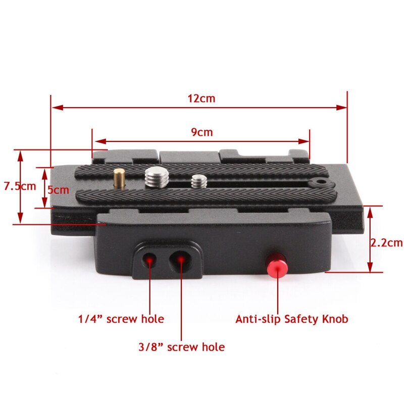 Placa de liberação rápida para manfrotto 577 501 500ah 701hdv alumínio câmera tripé placa liberação rápida braçadeira placa