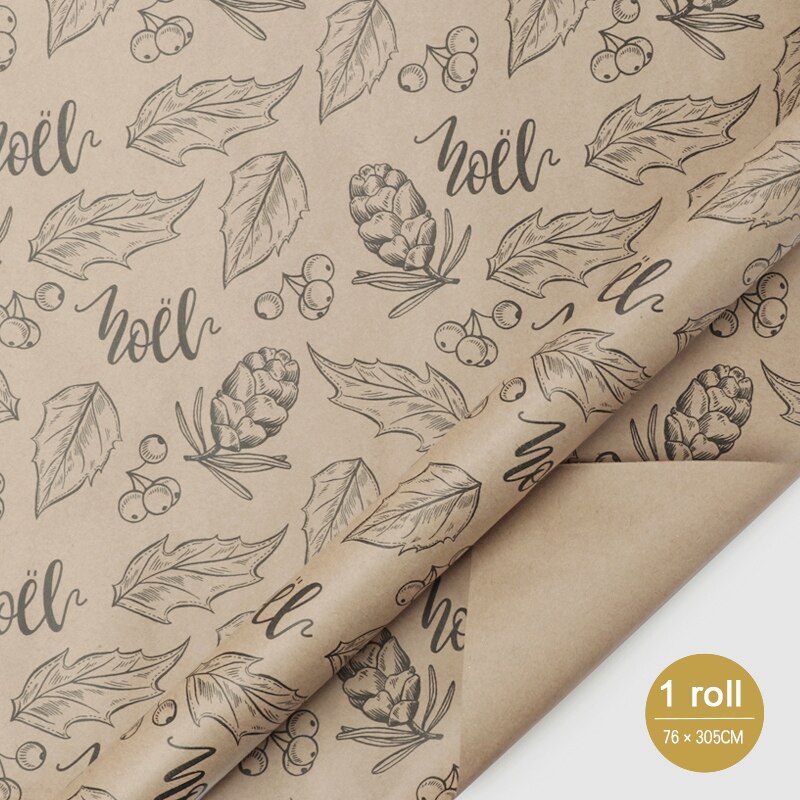 Christmas Wrapping Paper High-end Large Size Package Bouquet Wrapping Box Handmade Diy Material Kraft Paper: 12