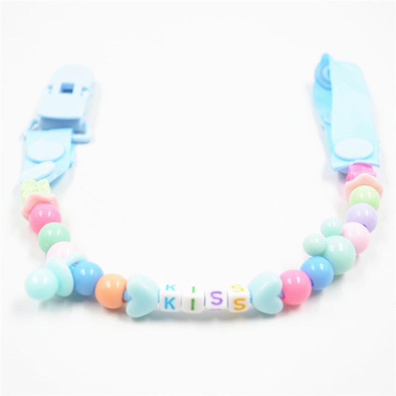 Baby Toys Clip Pacifier Chain Hand Made Colourful Beads Dummy Clip Nipple Holder Toddler Toys For Baby Reborn Teether