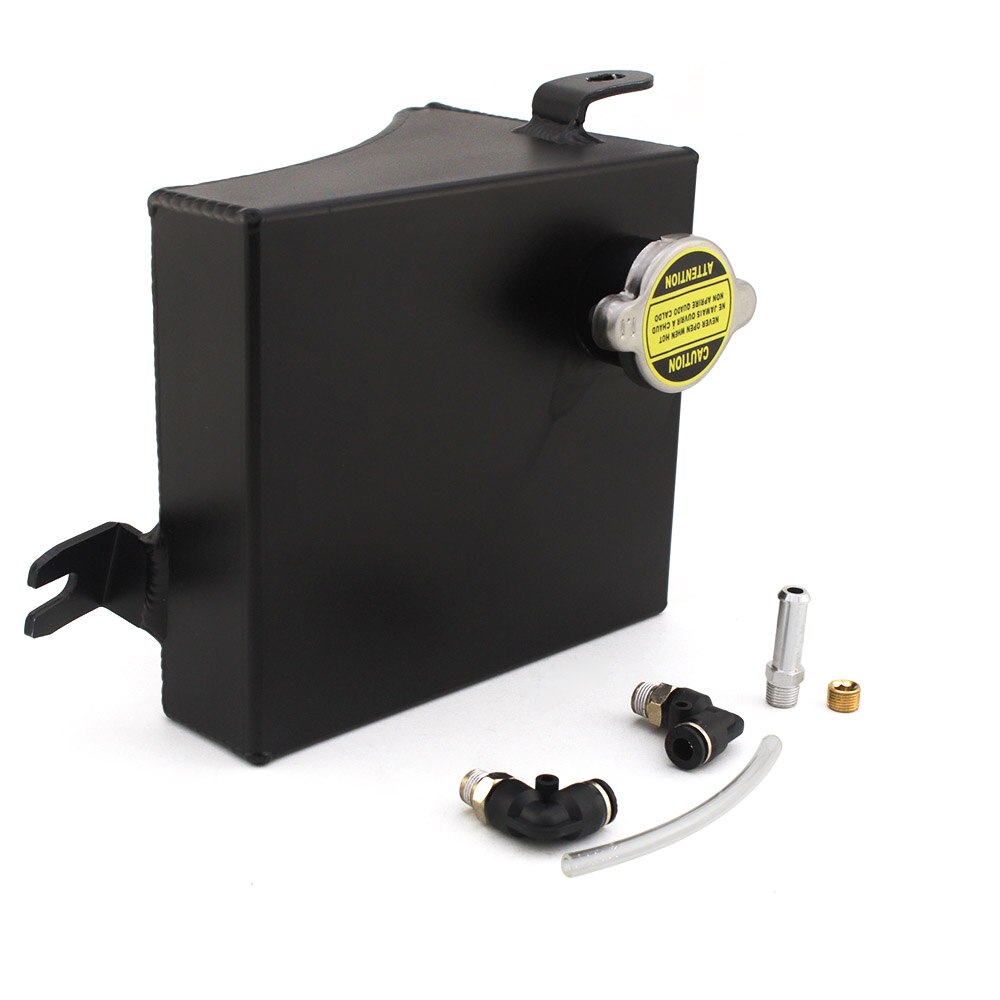 Car Styling Overflow Tank Reservoir Kit Water Coolant Tank Can With Cap Fit For Nissan 240sx S13 S14: Black