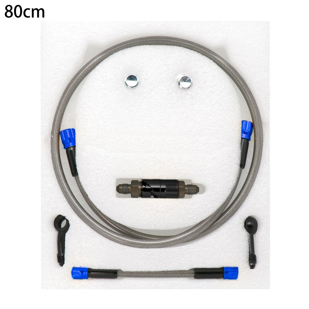 ZSDTRP Motorrad ein3 Bremssattel Schnelle Entfernung Abdeckung Demontage Ersetzen Bremse Linie Stecker mit Brems Schlauch einstellen: 80cm B Blau