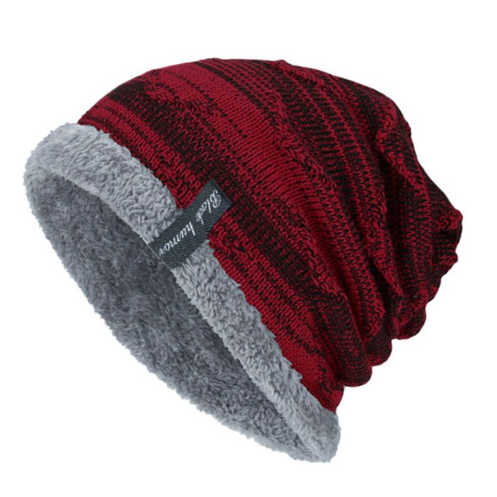 Unisex-mütze, freizeitmütze mit fellfutter, wintermütze zum skifahren für damen und herren, hält warm, strickmütze, cap: R