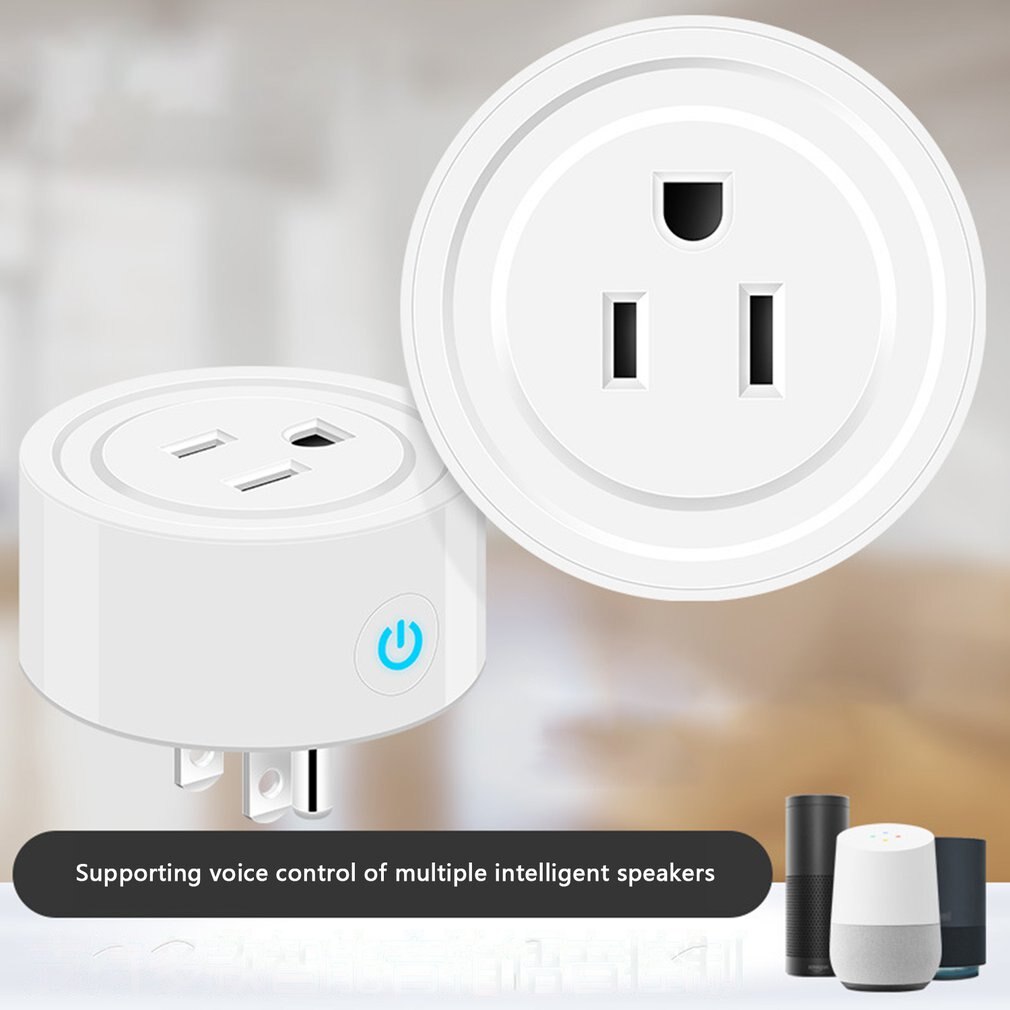 Wifi smart stikkontakt app fjernbetjening stemmestyring timing google home alexa stikkontakt os stik smart hjem stik