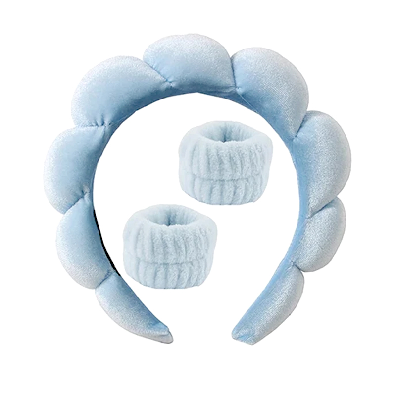 Bonita multifuncional para mujer, puños para lavar la cara, impermeable, absorbente de agua, diadema de terciopelo de algodón, accesorios para el cabello