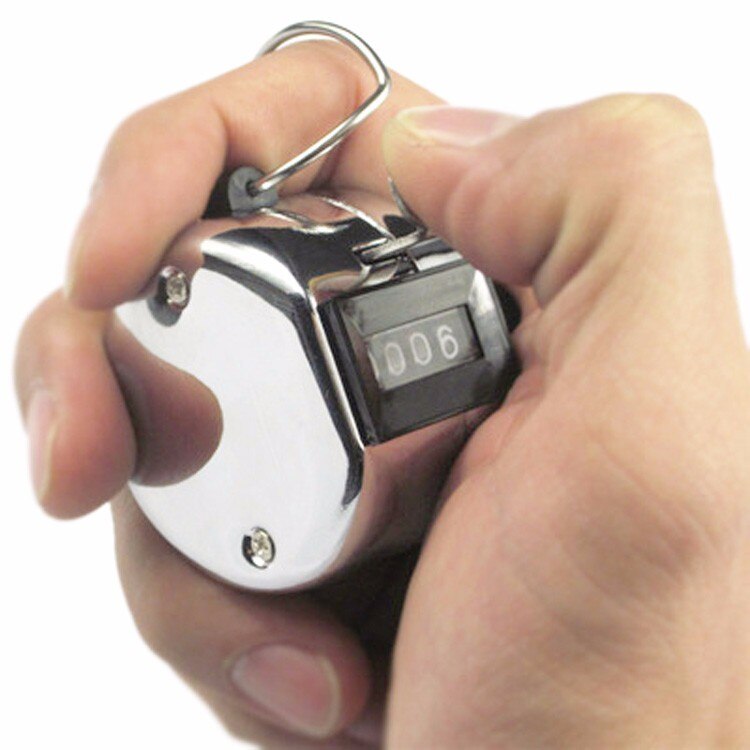 Best Selling Manual Counter Portable Handy 4 Digits Metal Tally Number Golf Test Lap Counter Number Clicker Manual Sportwatch #e
