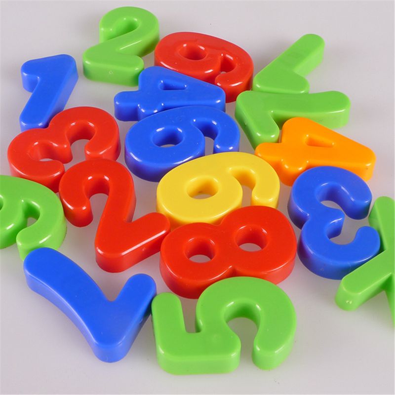 Magnético imanes de alfabeto letras y números de ABC 123 nevera Set de juguetes de plástico educativos en cubo preescolar