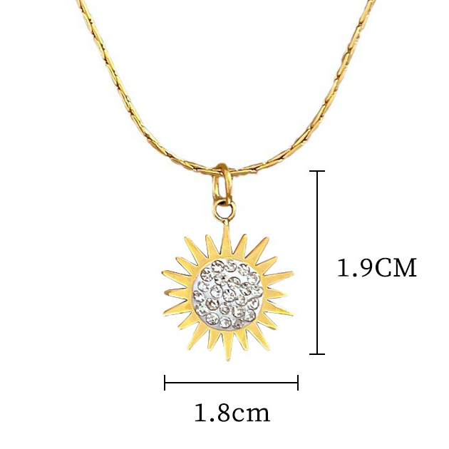 Collana Girasole In Argento 925 Con Cristallo Blu YEESIA: Ciondolo Dorato A Forma Di Girasole, Gioiello Regalo Per Donne