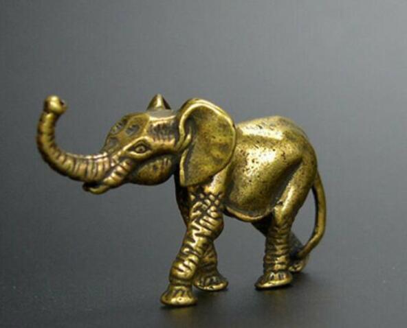 China 'S Archaize Messing Olifant Kleine Standbeeld Ornamenten