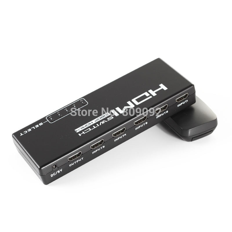 5 Port 1080 P HDMI Switch Switcher HUB Selector Splitter met Afstandsbediening Splitter Box voor HDTV PS3 DVD STB