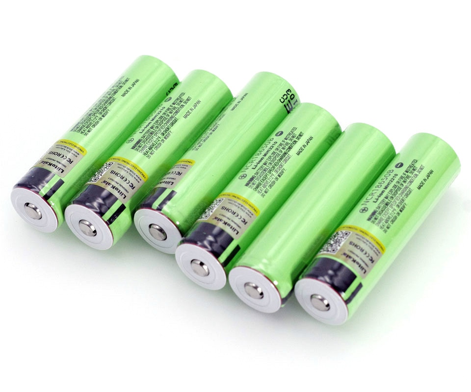 Liitokala-batería recargable de litio NCR18650B, 3,7 v, 3400 mAh, 18650, con punta (sin PCB) para baterías de linterna