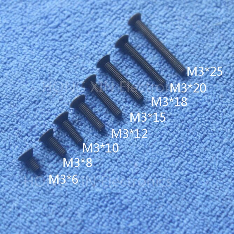 M3*15 black 1pcs Nylon Phillips Countersunk Flat Head Screw 15mm Plastic Bolt Plastic Fasteners Assortment brand PC