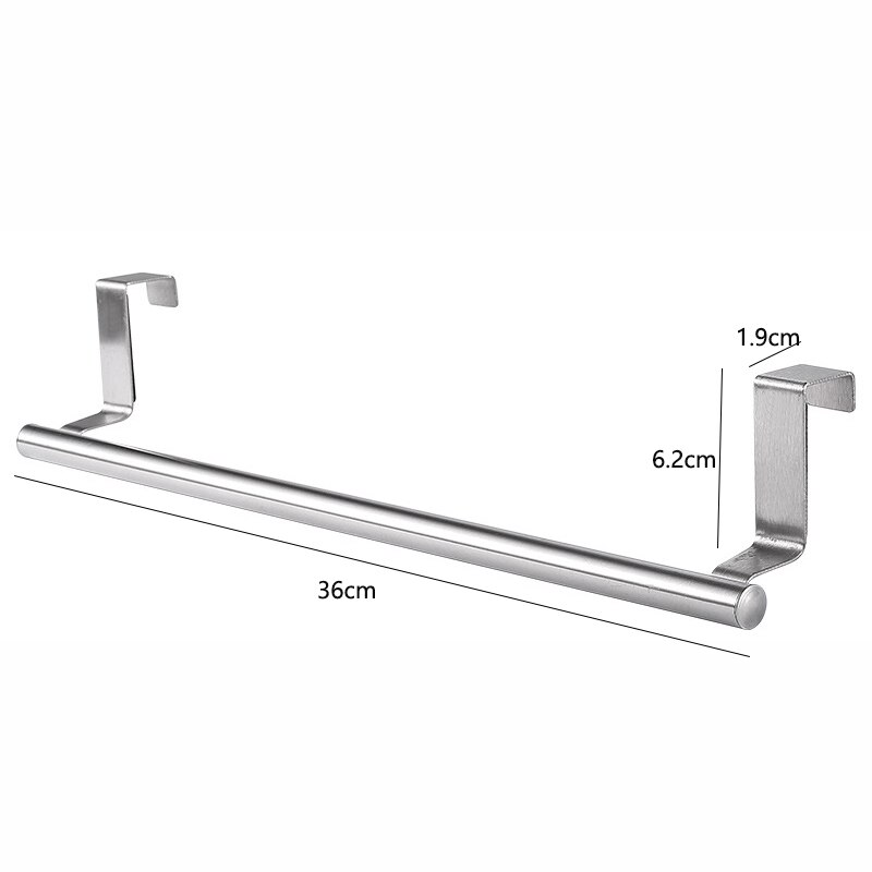 Edelstahl Handtuch Gestell Zauberstab Montiert Schlecht Handtuch Halfter Stehen Küche Schrank Tür Hängen Veranstalter Regal Hause Lagerung: groß 36cm