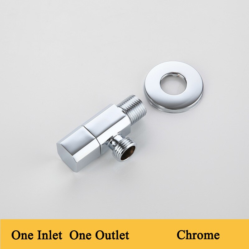 Cromo/nero/oro/oro rosa G1/2 &#39;valvola interruttore a triangolo per valvola angolare bagno lavatrice valvola di arresto wc JF1002: cromo A