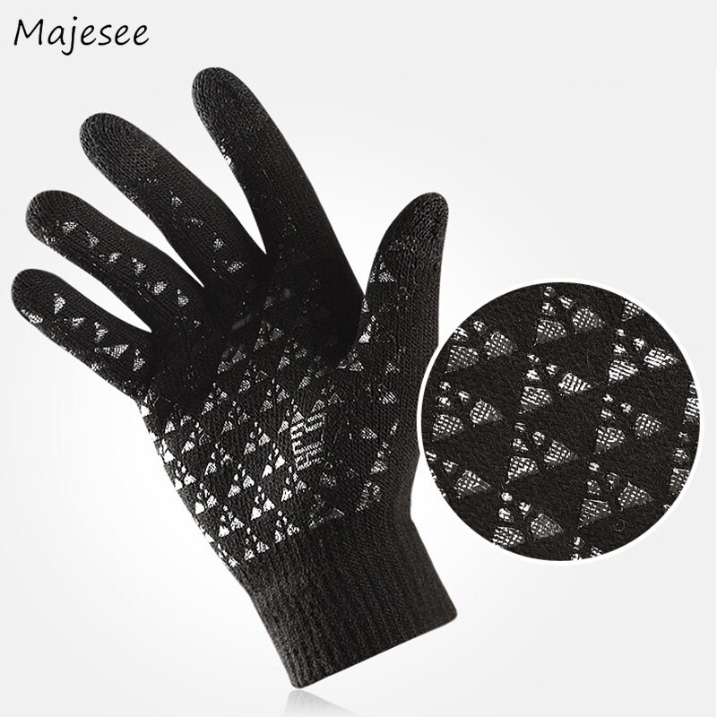 Ski Handschoen Mannen Echt Lederen Handschoenen Herfst Winter Warm Touchscreen Volledige Vinger Zwarte Handschoenen (S002, S