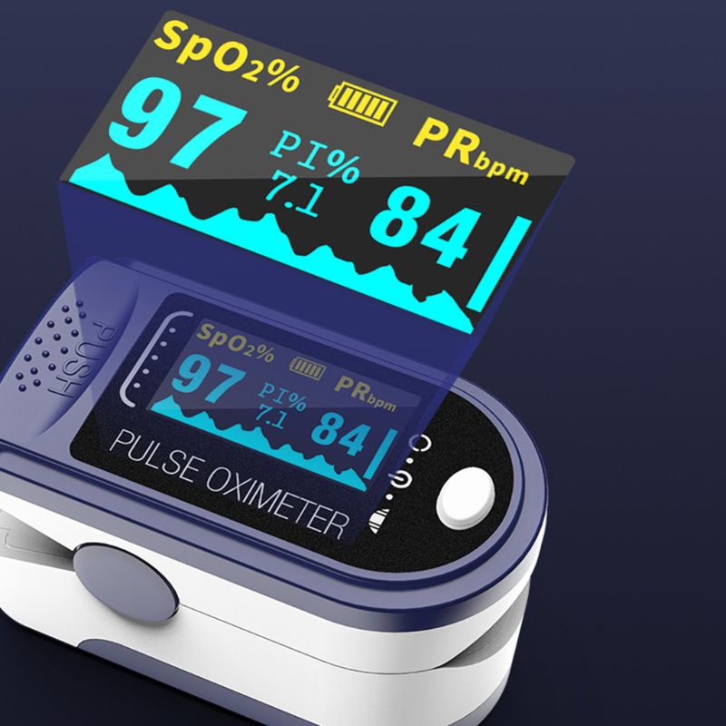 Bærbar fingerpulsoximeter blod iltmætningsmåler fingerspids pulsoximeter spo 2 monitor oximetro oximeter
