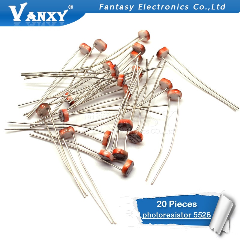 20Pcs 5528 Light Dependent Resistor Photoresistor Weerstand 5Mm Lichtgevoelige Weerstand 35511